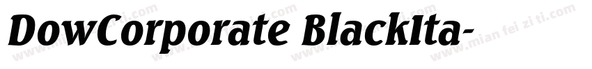 DowCorporate BlackIta字体转换